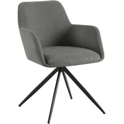 Chaise de salle à manger Olema Cord gris