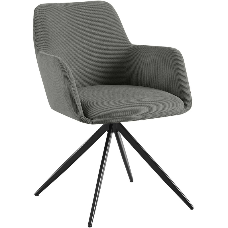Chaise de salle à manger Olema Cord gris