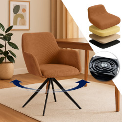 Chaise de salle à manger Olema Cord orange