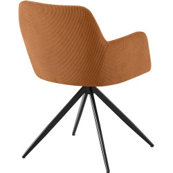 Chaise de salle à manger Olema Cord orange