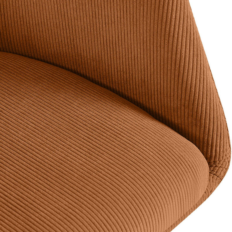 Chaise de salle à manger Olema Cord orange