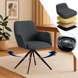 Chaise de salle à manger Olema Cord noir