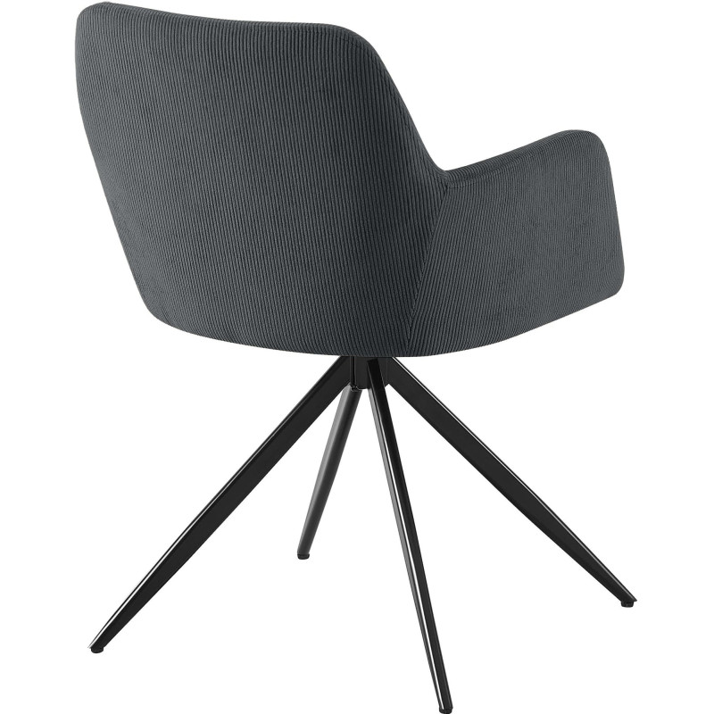 Chaise de salle à manger Olema Cord noir