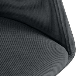 Chaise de salle à manger Olema Cord noir