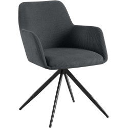 Chaise de salle à manger Olema Cord noir