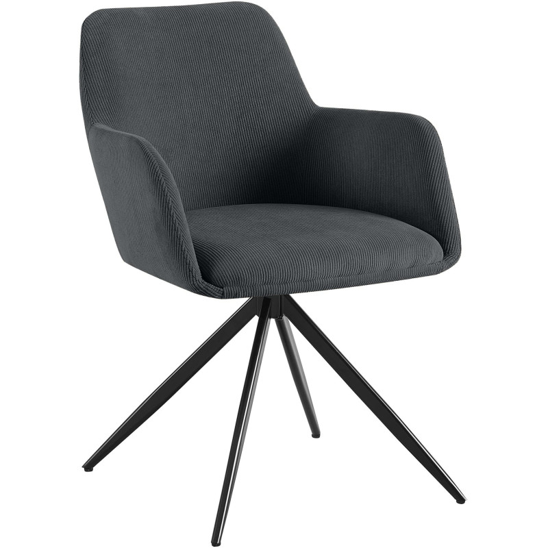 Chaise de salle à manger Olema Cord noir