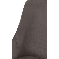 Chaise de salle à manger Elmira en velours, or et anthracite