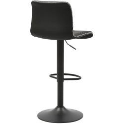 Tabouret de bar Henchy, simili cuir noir