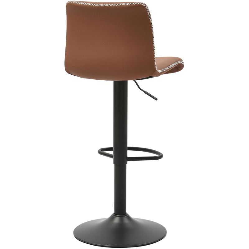 Tabouret de bar Henchy, simili cuir marron
