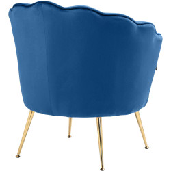 Fauteuil Rosita, velours bleu
