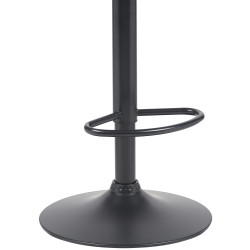 Tabouret de bar Beverley B tissu noyer/noir
