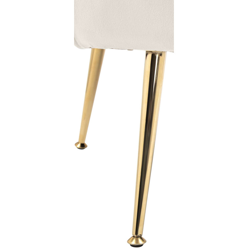 Fauteuil Rosita, velours, crème