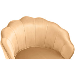 Fauteuil Rosita, velours, jaune