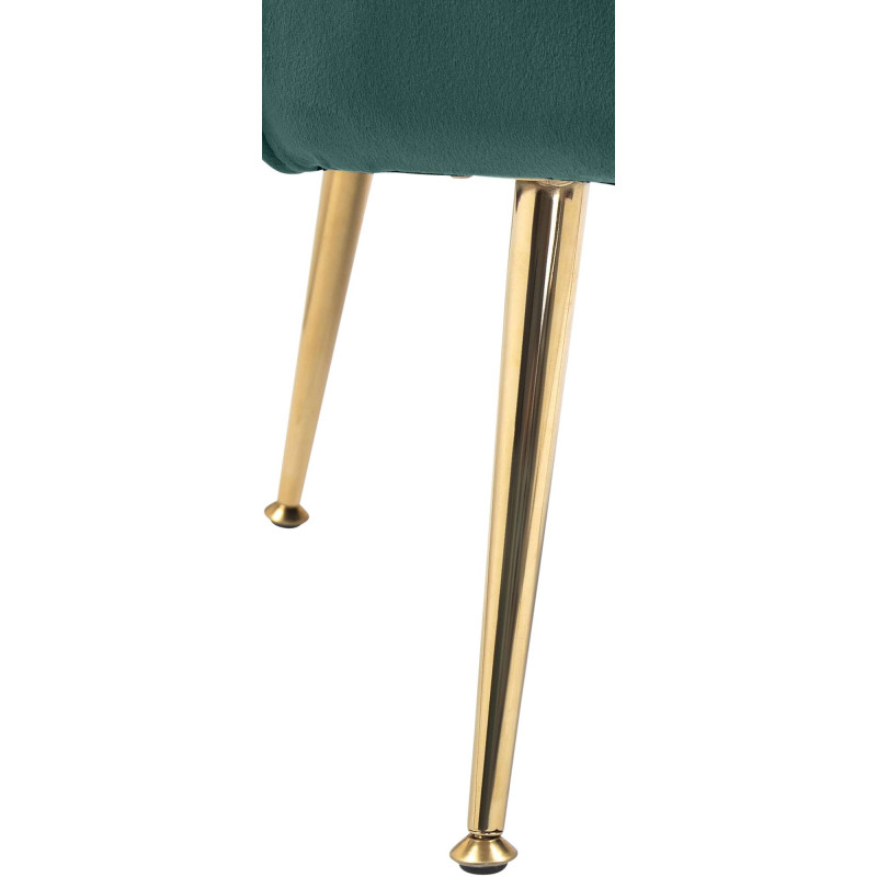 Fauteuil Rosita, velours, vert