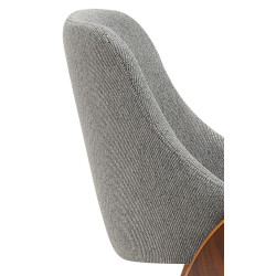 Chaise de salle à manger Vangale en tissu noyer/gris foncé