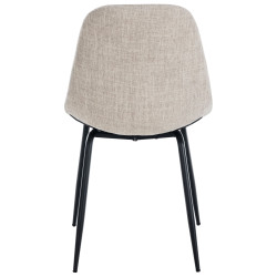 Ensemble de 2 fauteuils Tom, tissu crème