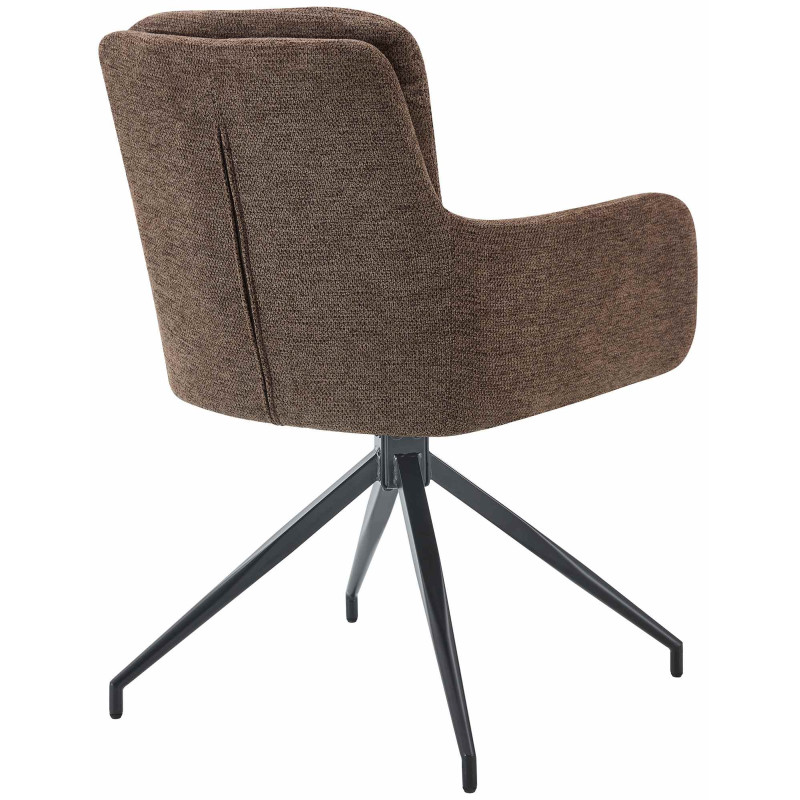 Lot de 2 chaises de salle à manger Pickett en tissu marron