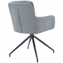 Lot de 2 chaises de salle à manger Pickett en tissu gris