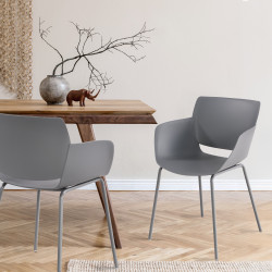 Chaise Alpena, gris foncé