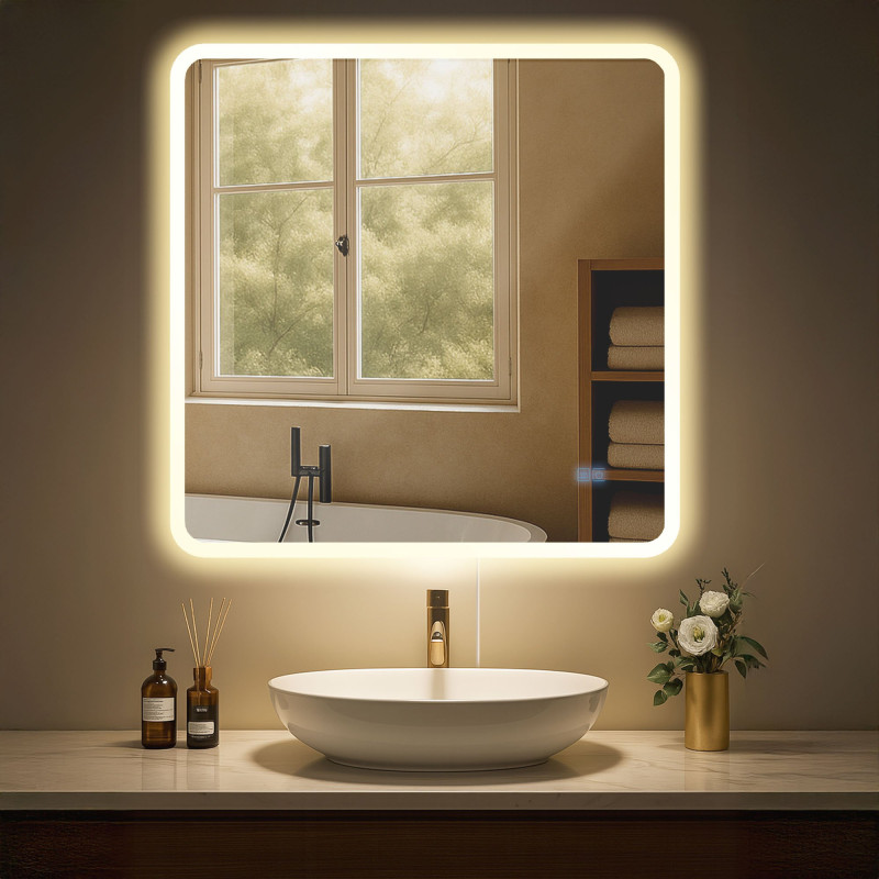 Miroir de salle de bain Jericho 80x80 sans Bluetooth