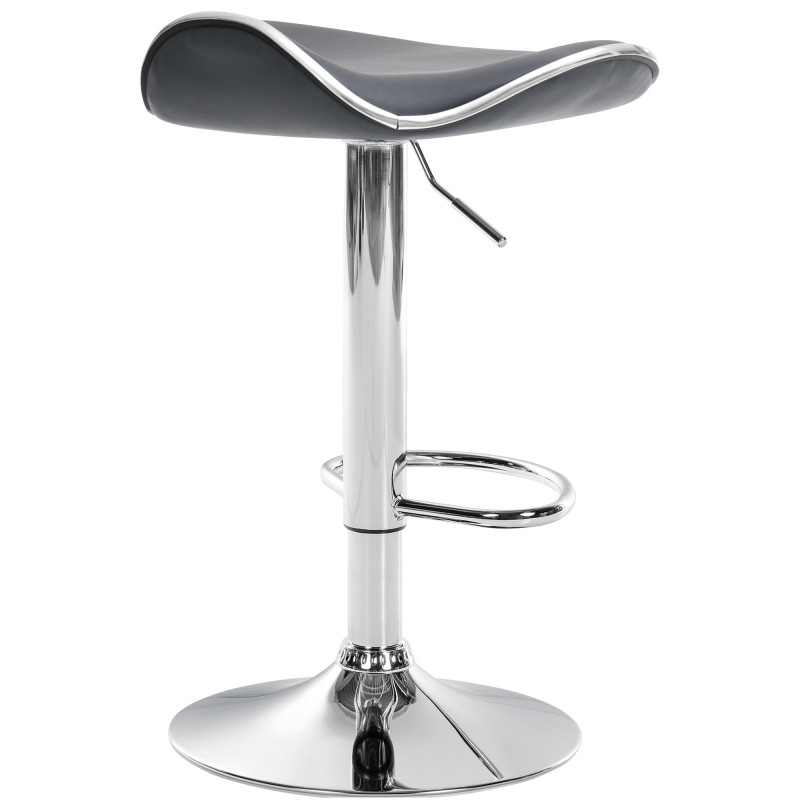 Tabouret de bar Shanghai en cuir artificiel C gris