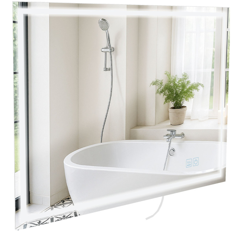 Miroir de salle de bain Jaffrey 70x100 sans Bluetooth