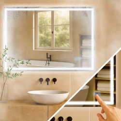 Miroir de salle de bain Jaffrey 70x100 sans Bluetooth
