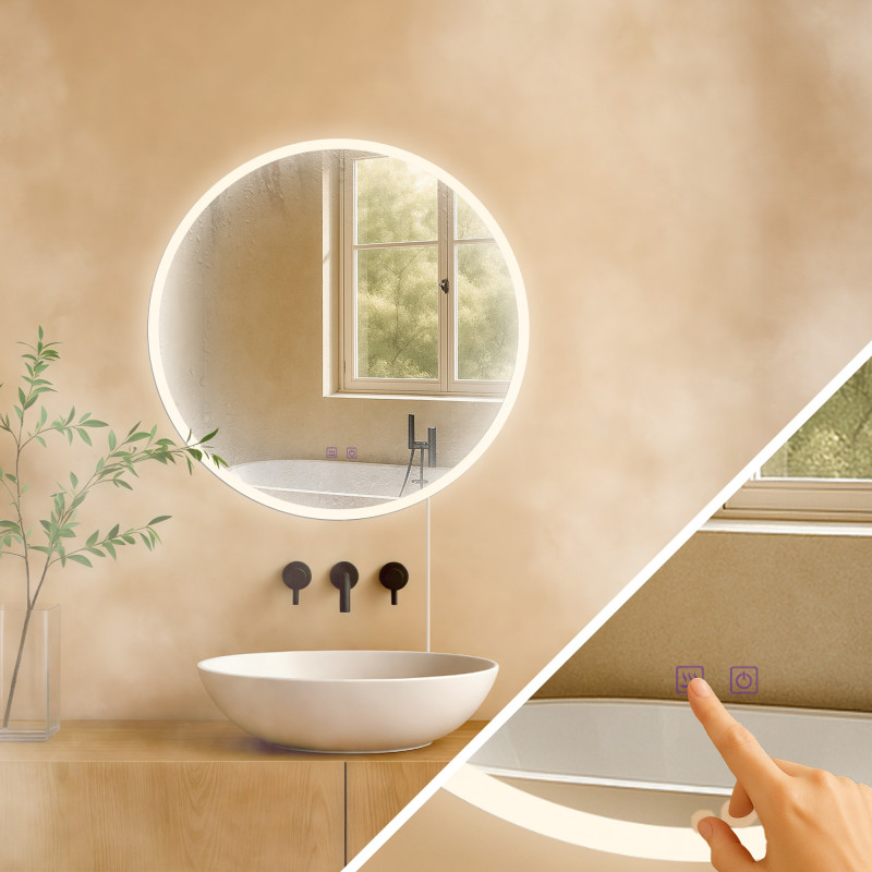 Miroir de salle de bain Laconia 60 sans Bluetooth