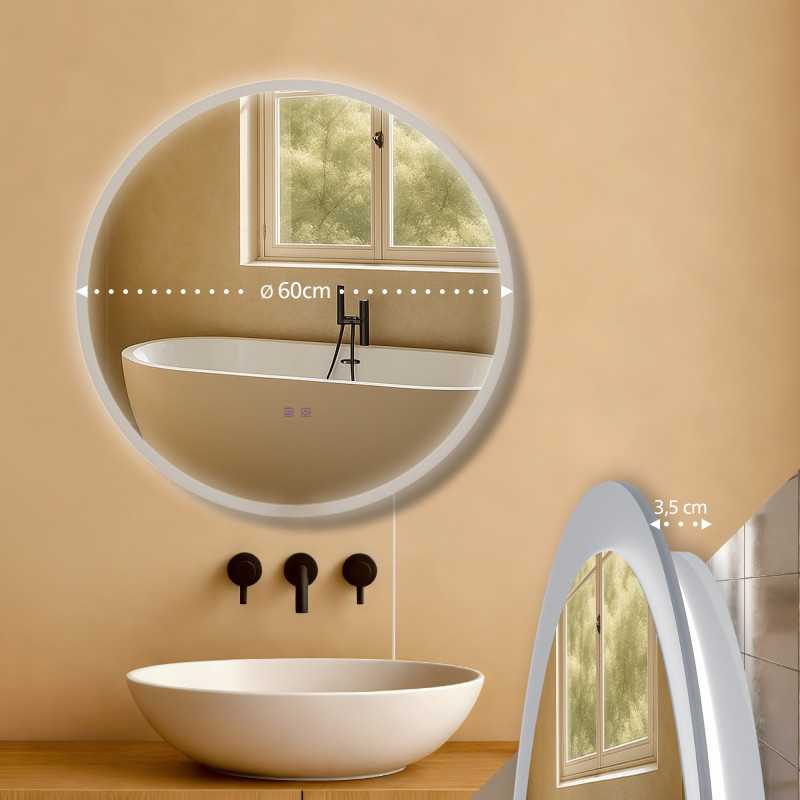 Miroir de salle de bain Laconia 60 sans Bluetooth