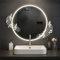 Miroir de salle de bain Laconia 70 avec Bluetooth