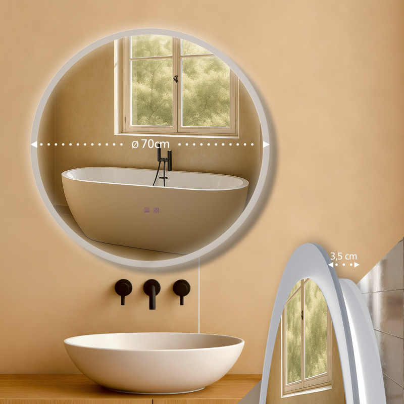 Miroir de salle de bain Laconia 70 sans Bluetooth