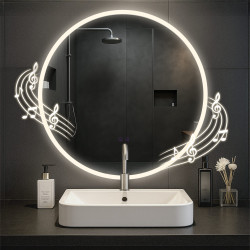 Miroir de salle de bain Laconia 80 avec Bluetooth