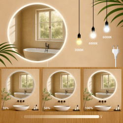 Miroir de salle de bain Laconia 80 sans Bluetooth
