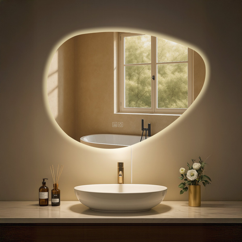 Miroir de salle de bain Almafie 65x75 sans Bluetooth