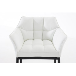 Tabouret de bar Damaso B avec structure à 4 pieds blanc