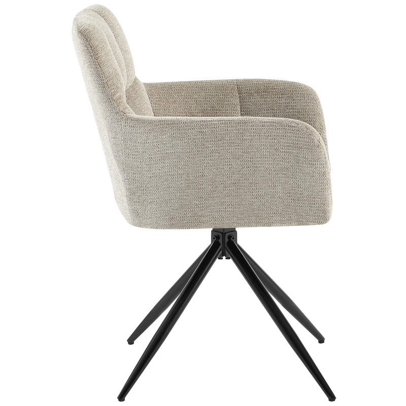 Chaise de salle à manger Jonah, tissu taupe