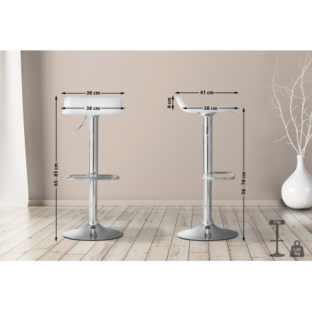 Taburete De Bar Dyn Blanco