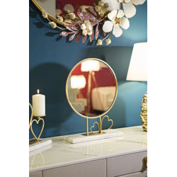 Miroir de Table Cœur – 30×9×39,5 cm – Format Compact