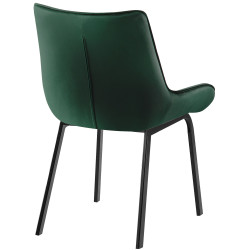 Fauteuil Saranda, velours, vert