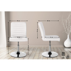 Ensemble de 2 chaises de salle à manger Elvas en similicuir blanc
