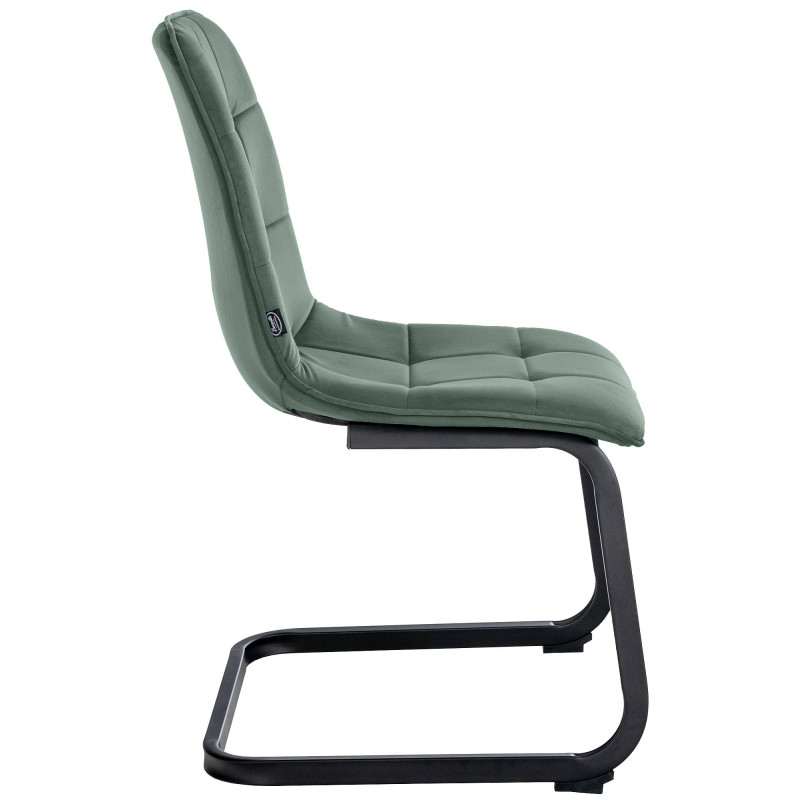 Ensemble de 2 chaises de salle à manger Vermont en velours vert foncé