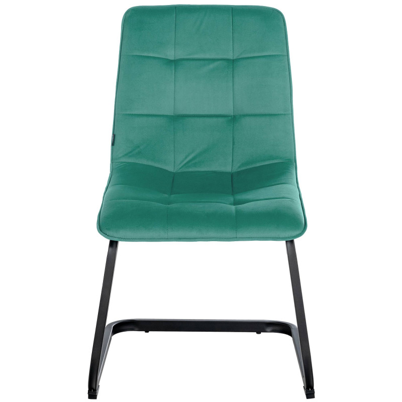 Ensemble de 2 chaises de salle à manger Vermont en velours vert