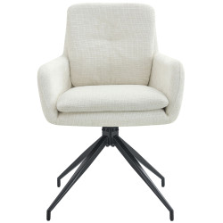 Chaise de salle à manger Pickett en tissu crème