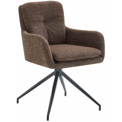 Chaise de salle à manger Pickett en tissu marron