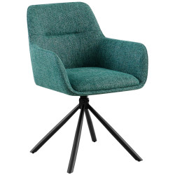 Chaise Tipton, tissu vert foncé