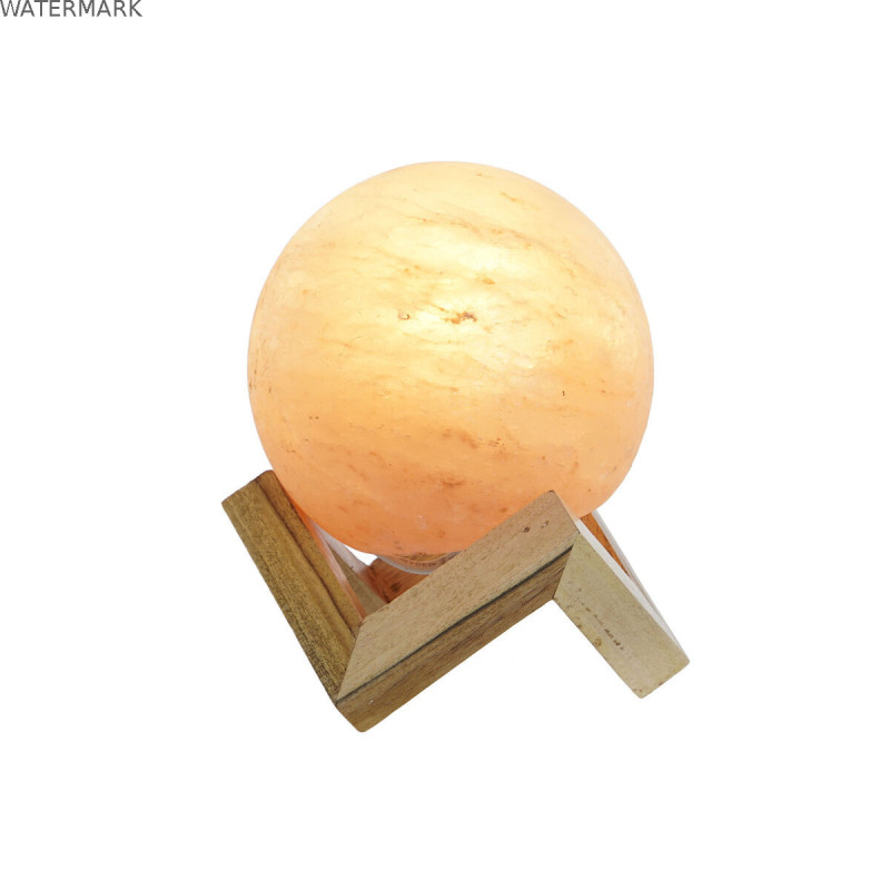 Lampe de bureau DKD Home Decor Marron Rose Sel Acacia 15 W 220 V 15 x 15 x 20 cm