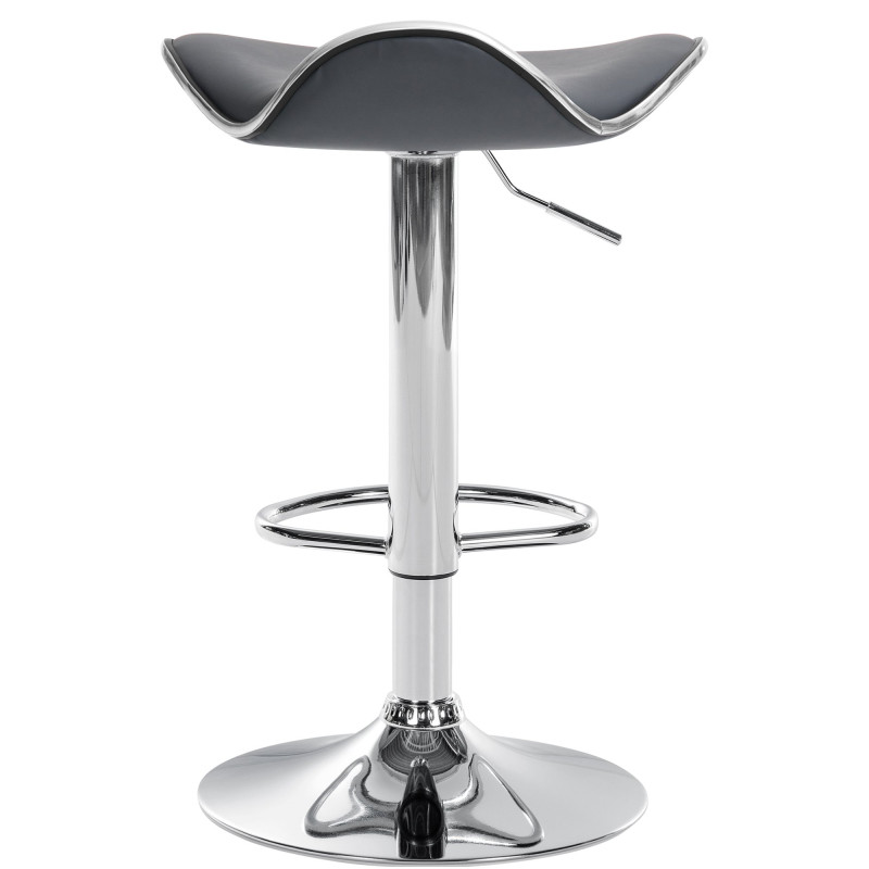 Tabouret de bar Shanghai en cuir artificiel C gris