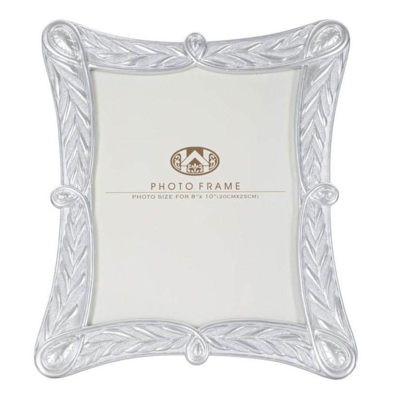 Marco de fotos X plateado – 28,2 × 2 × 33 cm (dimensión interior: 20 × 25 cm)
