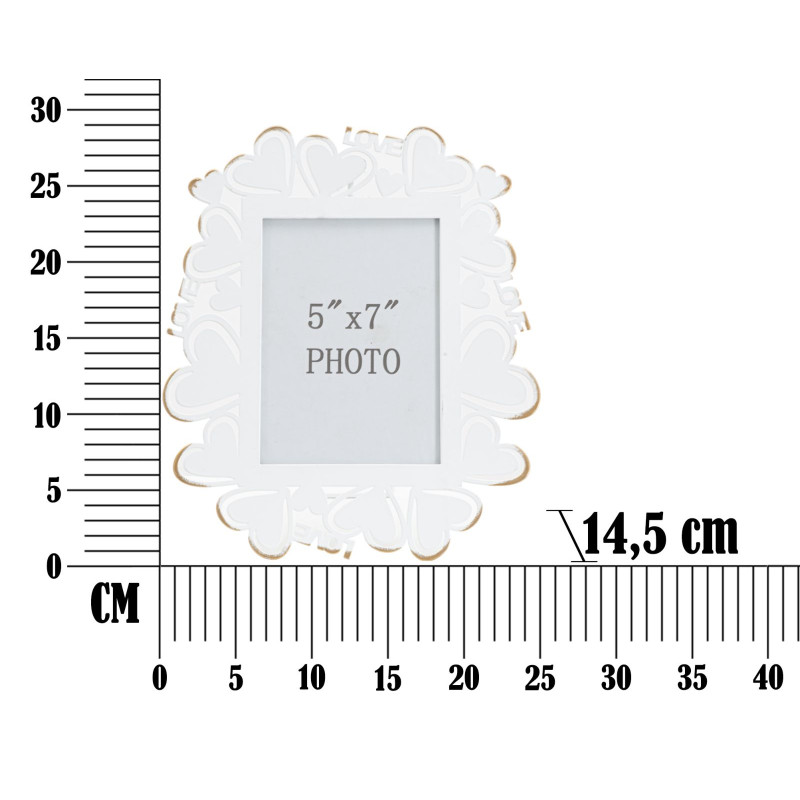Marco de fotos – 25 × 14,5 × 27,7 cm min 2 (dimensión interior: 12,5 × 17,5 cm)
