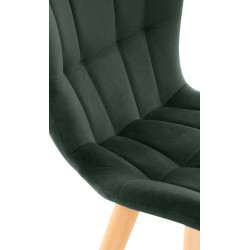Ensemble de 2 chaises Elda, velours vert